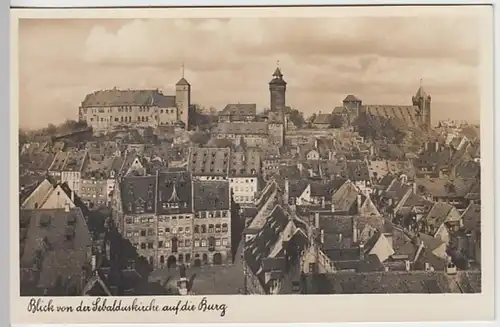(19856) Foto AK Nürnberg, Stadt und Burg, vor 1945