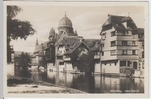 (15769) Foto AK Nürnberg, Insel Schütt, vor 1945