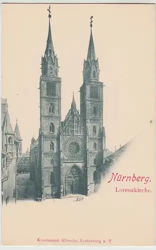 (115922) AK Nürnberg, Lorenzkirche um 1900