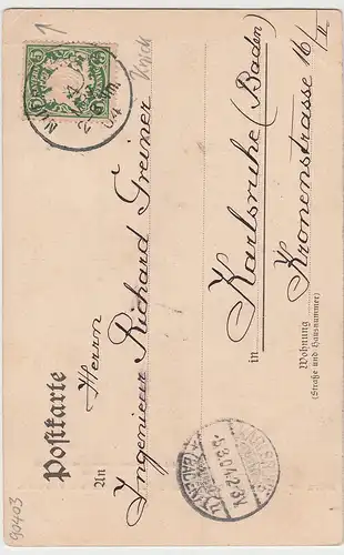 (111397) AK Nürnberg, Englischer Gruss in der St. Lorenzkirche 1904