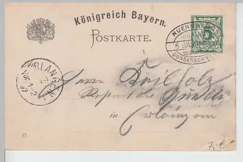 (110447) AK Nürnberg, XII. Deutsches Bundesschießen 1897, Litho Ganzsache m. SSt