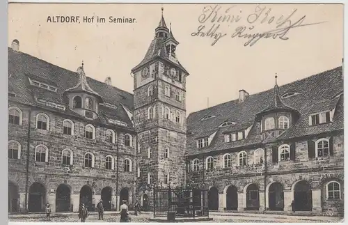 (109227) AK Altdorf bei Nürnberg, Hof im Seminar 1911
