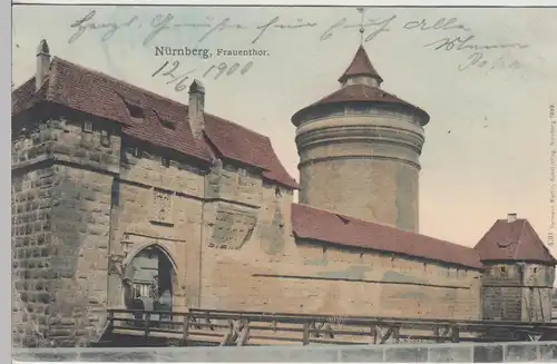 (108577) AK Nürnberg, Burg, Frauentor 1900