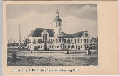 (107494) AK Nürnberg, Gruss vom X. Deutschen Turnfest 1903