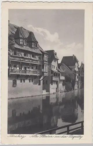 (107069) AK Nürnberg, Häuser an der Pegnitz, vor 1945