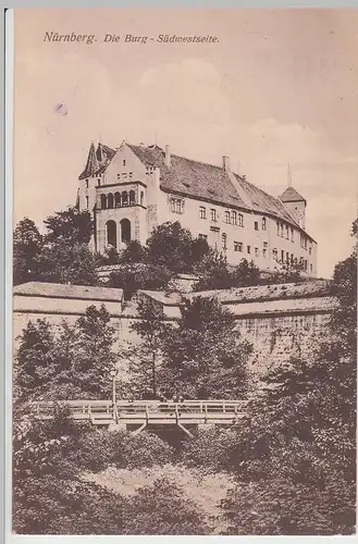 (103862) AK Nürnberg, Burg, Südwestseite 1917