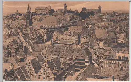 (101269) AK Nürnberg, Blick vom Lorenzkirchturm 1908