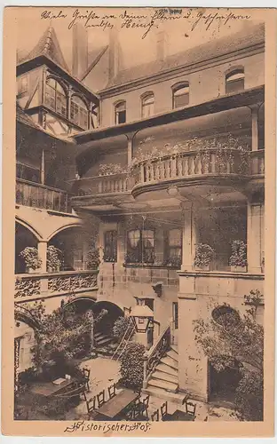 (100756) AK Nürnberg, Historischer Hof 1913