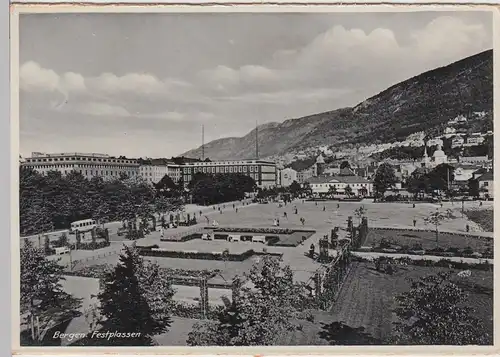 (106202) AK Bergen, Festplassen, aus Leporello 1940er