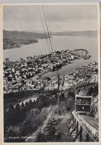 (106200) AK Bergen, Fløibanen, aus Leporello 1940er