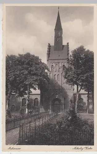 (45594) AK Aabenraa, Apenrade, Nikolajkirche, vor 1945