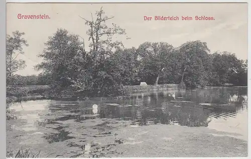 (111772) AK Gravenstein, Gråsten, Bilderteich beim Schloss 1909