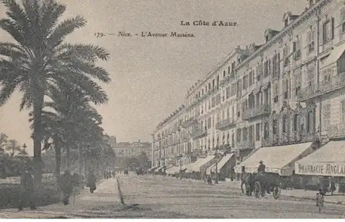 (79) AK Nizza, L'Avenue Massena, um 1910