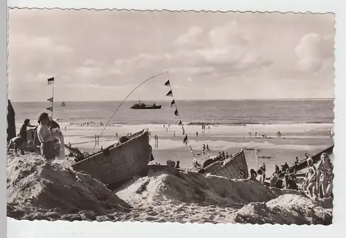 (99992) Foto AK Nordseebad Norderney, Strand, nach 1945