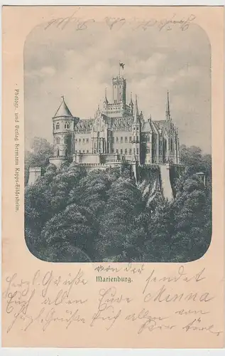 (98929) AK Schloss Marienburg bei Schulenburg, 1899