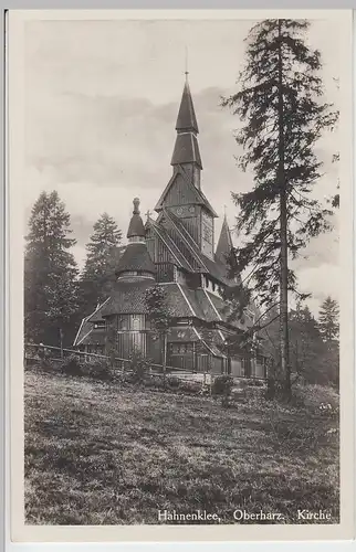 (98872) Foto AK Hahnenklee, Kirche, vor 1945