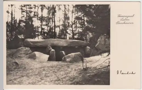 (9766) Foto AK Lüneburger Heide, Sieben Steinhäuser, vor 1945