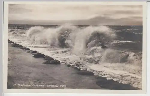 (97231) AK Nordseebad Cuxhaven, brechende Welle, 1930