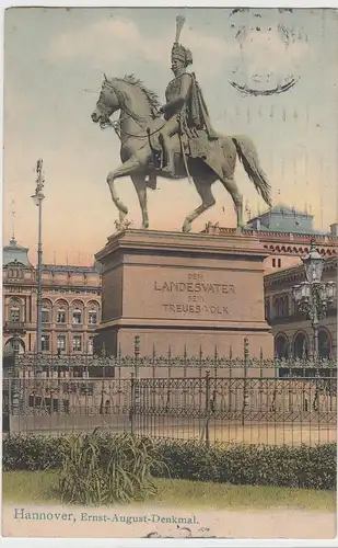 (96092) AK Hannover, Ernst August Denkmal 1911