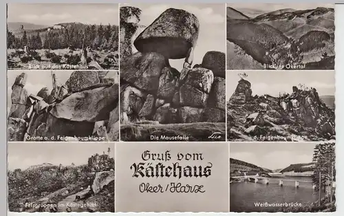 (95381) Foto AK Gruß vom Kästehaus, Oker, Harz, Mehrbildkarte 1962