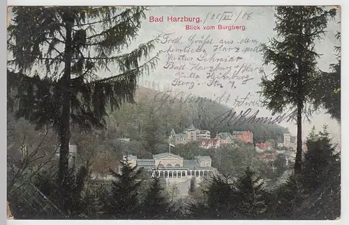 (94779) AK Bad Harzburg, Blick vom Burgberg, 1906