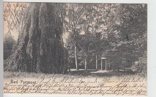 (91494) AK Bad Pyrmont, Kurpark, Erdbeertempel 1904