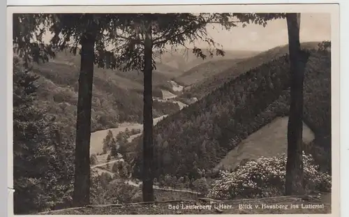 (91488) Foto AK Bad Lauterberg, Harz, Luttertal, Blick v. Hausberg 1939