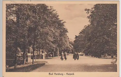 (89873) AK Bad Harzburg, Kurpark 1922