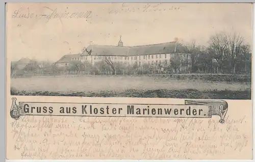 (88012) AK Gruss aus Kloster Marienwerder 1901