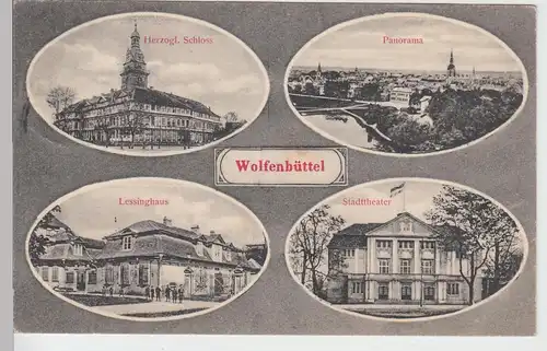 (87896) AK Wolfenbüttel, Lessinghaus, Stadttheater, Schloss 1912