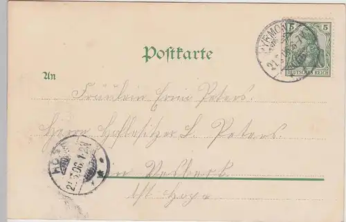 (85329) AK Gruss aus Bad Pyrmont, Kaiserplatz mit Kriegerdenkmal, 1906