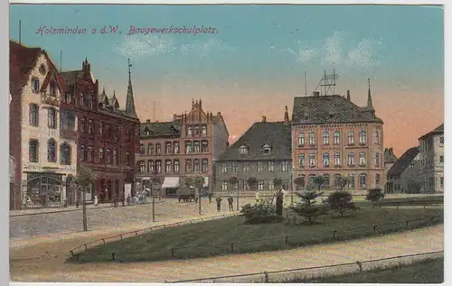 (85233) AK Holzminden, Baugewerkschulplatz, vor 1920
