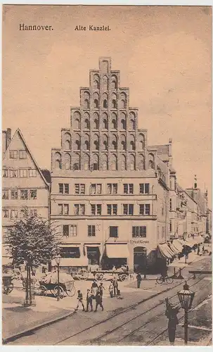 (85208) AK Hannover, Alte Kanzlei mit Firma Ernst Grote, vor 1945
