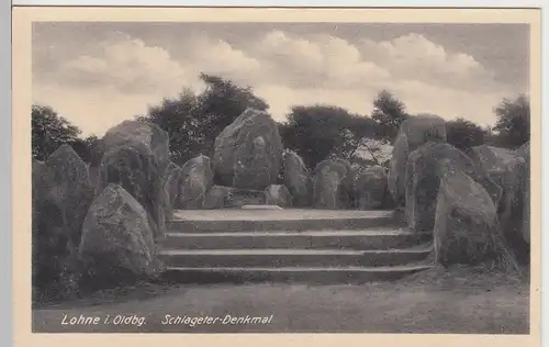 (84749) AK Lohne (Oldenburg), Denkmal 1940er