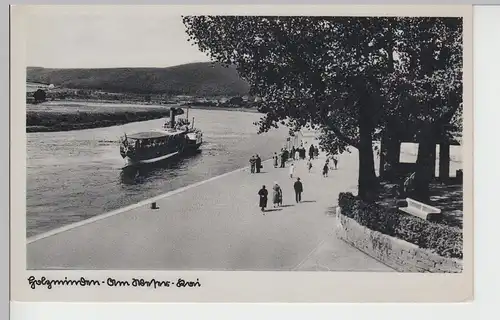 (84634) AK Holzminden, Am Weser-Kai 1940er