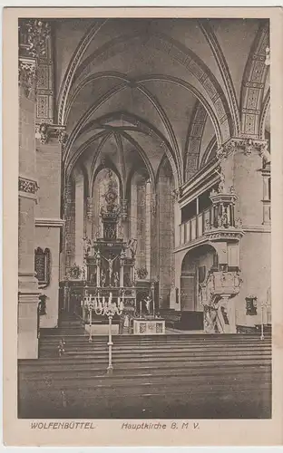 (83966) AK Wolfenbüttel, Hauptkirche, Inneres, vor 1945