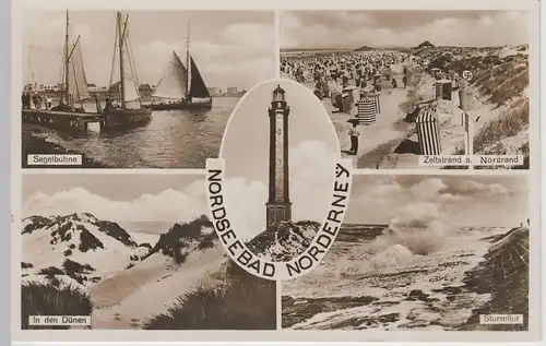 (83068) Foto AK Nordseebad Norderney, Mehrbildkarte 1937