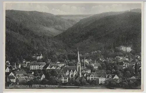 (82864) AK Bad Harzburg, Blick ins Radautal, 1935