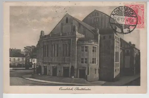 (82807) AK Osnabrück, Stadttheater, 1912