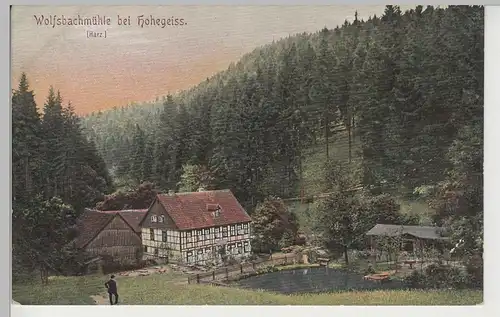(81871) AK Wolfbachmühle bei Hohegeiß (Harz), vor 1945