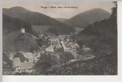 (81793) AK Zorge im Harz, Blick vom Kirchberge, vor 1945