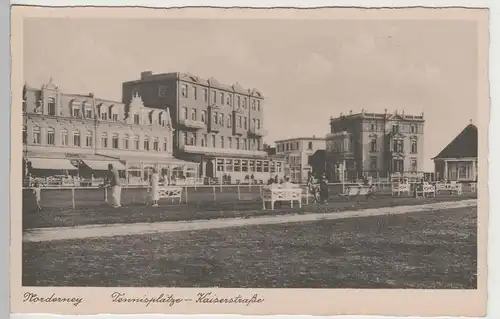 (81690) AK Norderney, Tennisplätze Kaiserstraße, vor 1945