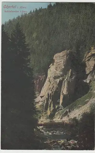 (80486) AK Okertal, Harz, Schlafender Löwe, vor 1945