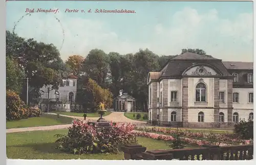 (79835) AK Bad Nenndorf, Partie vor dem Schlammbadehaus, 1913