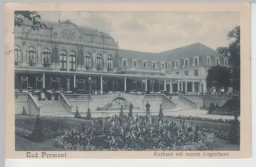 (79798) AK Bad Pyrmont, Kurhaus mit neuem Logierhaus, 1906