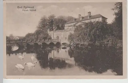 (79799) AK Bad Pyrmont, Fürstliches Schloss, 1917