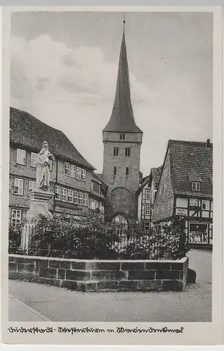 (79523) AK Duderstadt, Westerturm mit Mariendenkmal, 1941