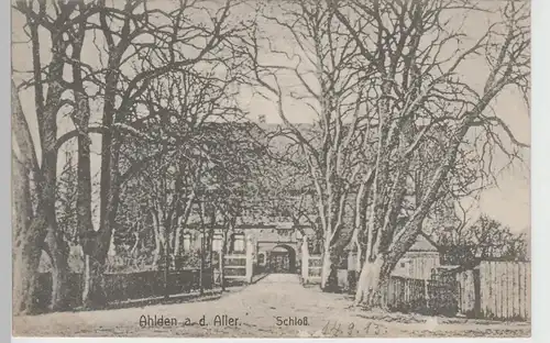 (79428) AK Ahlden an der Aller, Schloss, 1913
