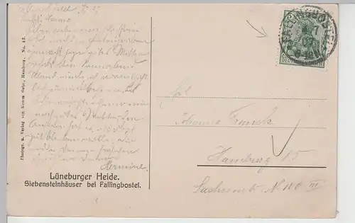 (79022) AK Lüneburger Heide, Siebensteinhäuser b. Fallingbostel, 1907