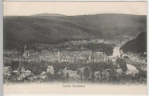 (78557) AK Hann. Münden, Panorama, um 1906